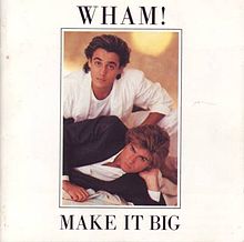 Andrew Ridgeley kaj George Michael sur kovrilo de ilia dua albumo Make It Big