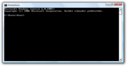 Windows Vistan komentorivi.