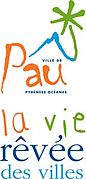 Logo de Pau avec le slogan « La vie rêvée des villes ».