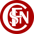 Premier logo de la SNCF créé par Maximilien Vox, utilisé du 1er janvier 1938 au 10 janvier 1972.