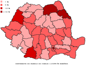 Distributie Lucanilor pe Judeţ