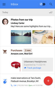 Скриншот программы Google Inbox