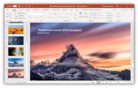 Скриншот программы Microsoft PowerPoint