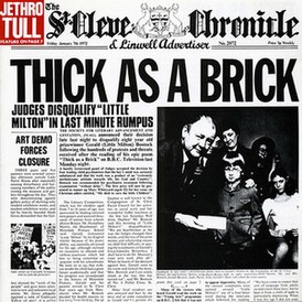 Обложка альбома Jethro Tull «Thick as a Brick» (1972)